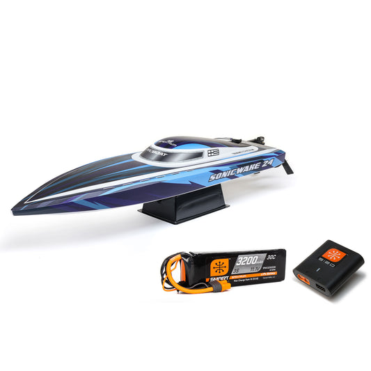 Sonicwake 24" Self-Righting Deep-V Ready to Run with Battery and Charger (Blue) (PRB-1992T2)_1