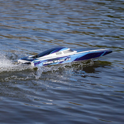 Sonicwake 24" Self-Righting Deep-V Ready to Run with Battery and Charger (Blue) (PRB-1992T2)_12