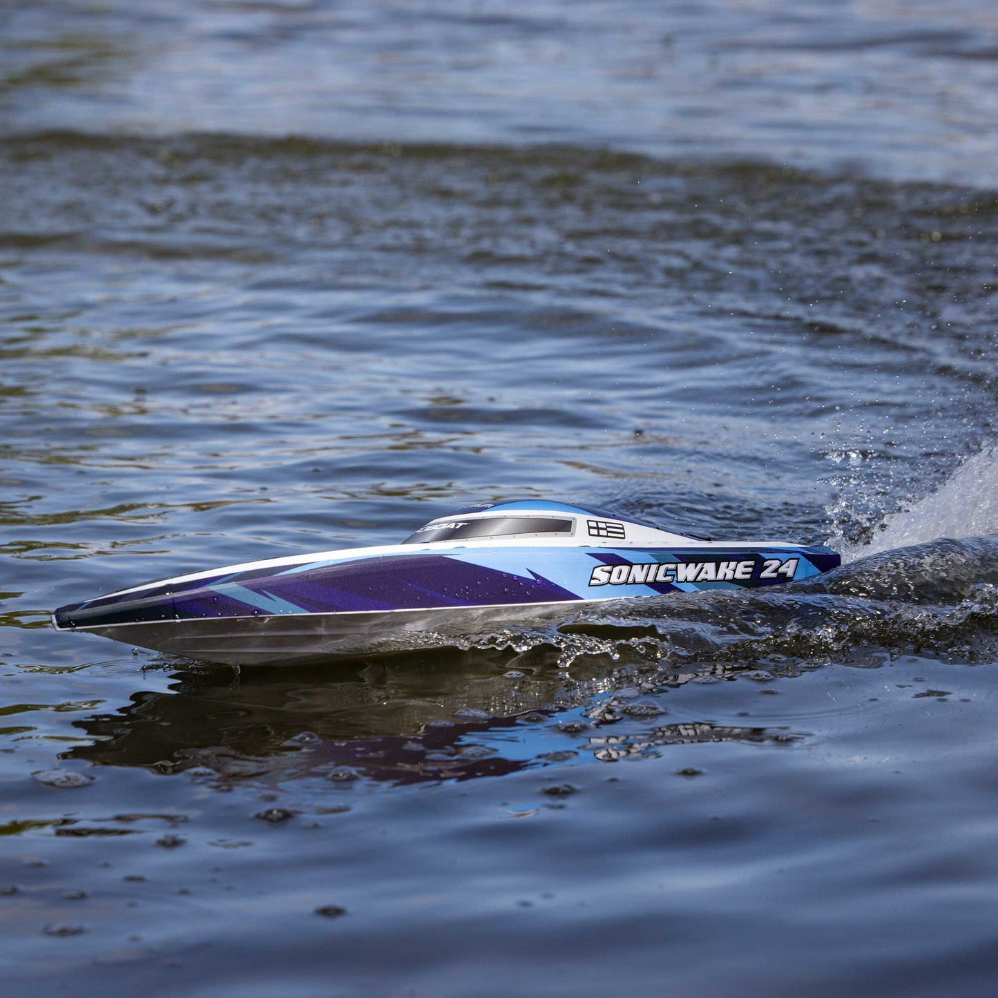 Sonicwake 24" Self-Righting Deep-V Ready to Run with Battery and Charger (Blue) (PRB-1992T2)_10