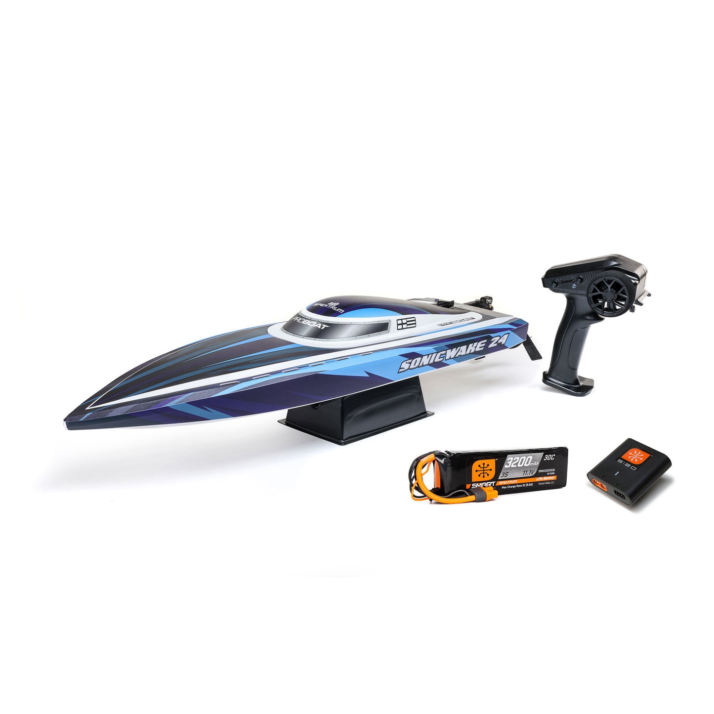 Sonicwake 24" Self-Righting Deep-V Ready to Run with Battery and Charger (Blue) (PRB-1992T2)_19