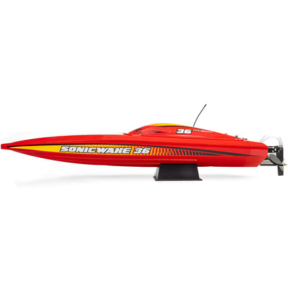 Sonicwake 36" V3 Self-Righting V-Hull Ready to Run (Red) (PRB-2171T2)_2