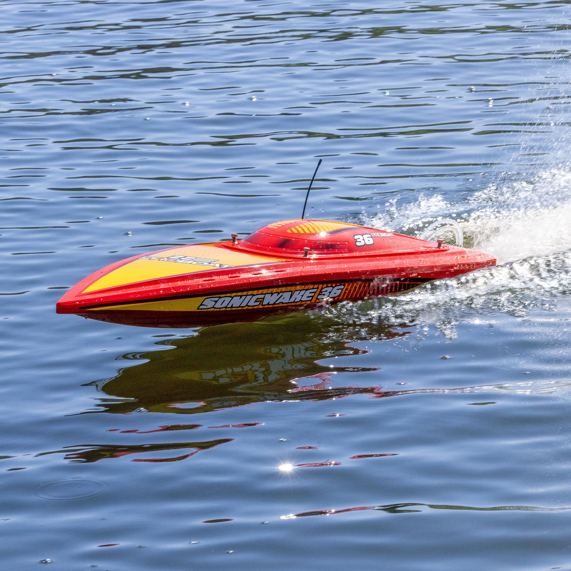 Sonicwake 36" V3 Self-Righting V-Hull Ready to Run (Red) (PRB-2171T2)_10
