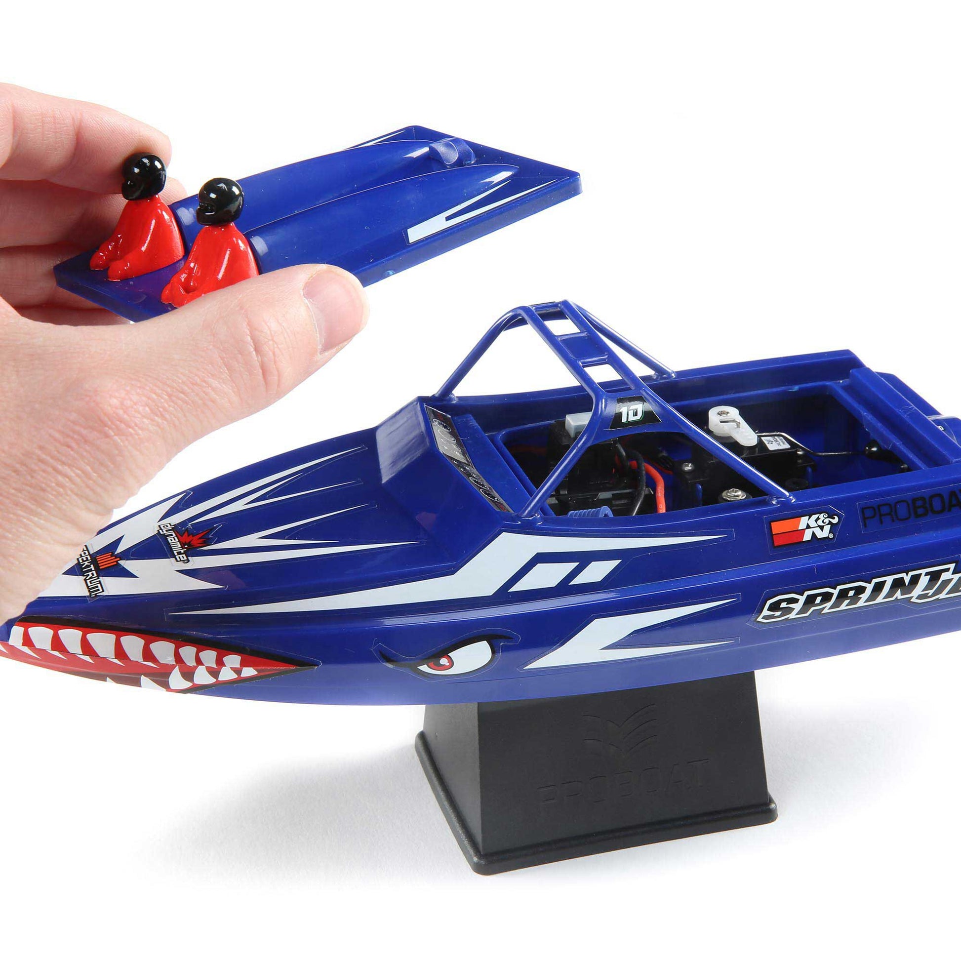 9" Sprintjet Self-Righting Deep-V Jet Boat Ready to Run with Battery and Charger (Blue) (PRB08045T2)_13