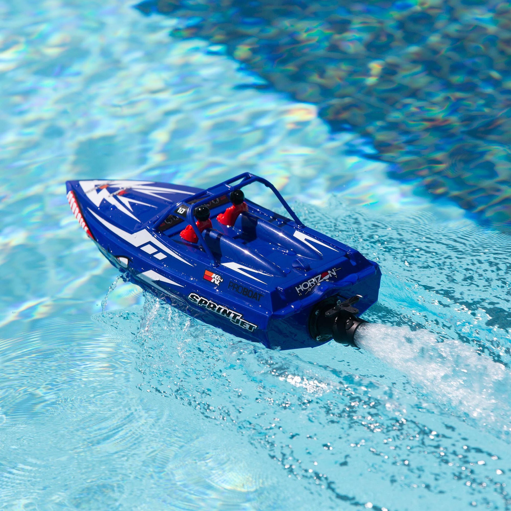 9" Sprintjet Self-Righting Deep-V Jet Boat Ready to Run with Battery and Charger (Blue) (PRB08045T2)_12