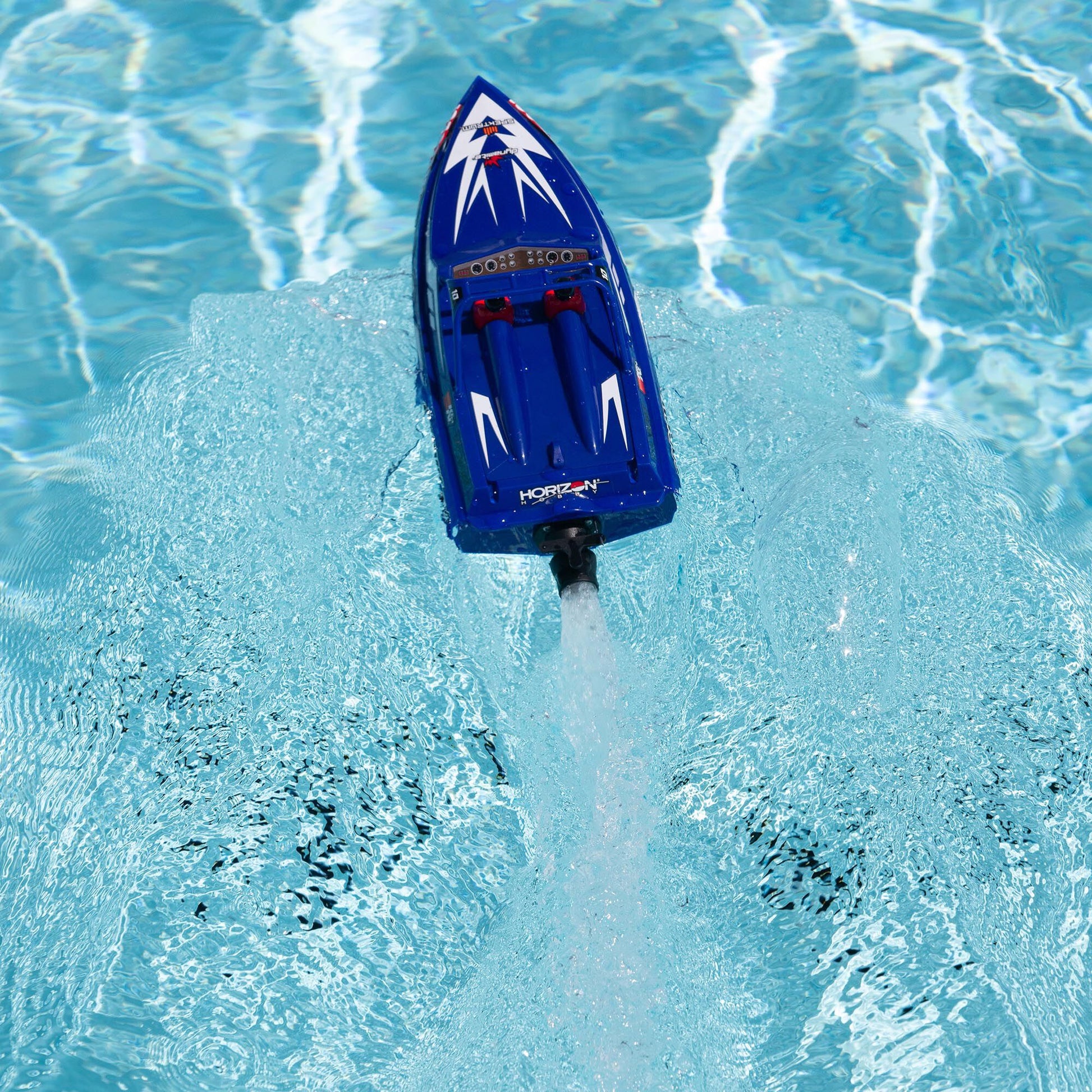 9" Sprintjet Self-Righting Deep-V Jet Boat Ready to Run with Battery and Charger (Blue) (PRB08045T2)_9