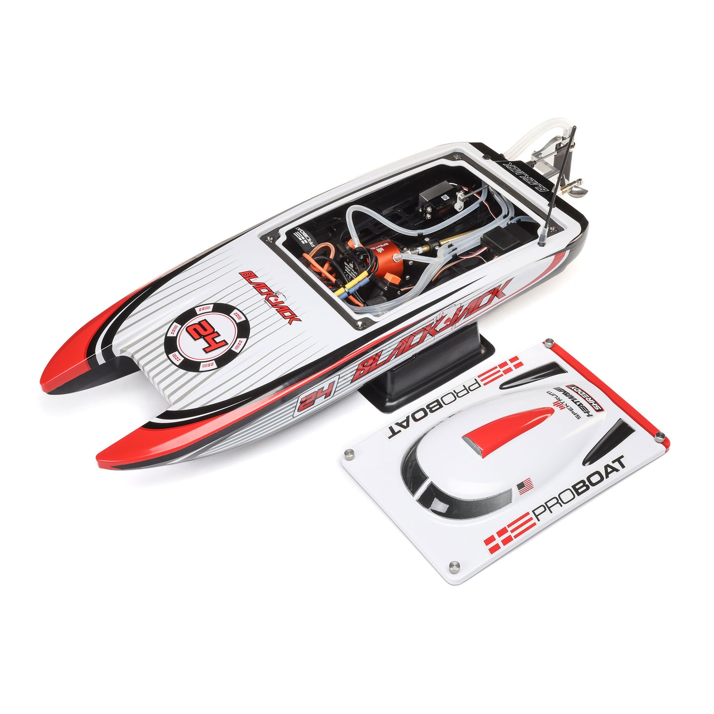 24" Blackjack 24 V2 Catamaran Ready to Run (White) (PRB08049T2)