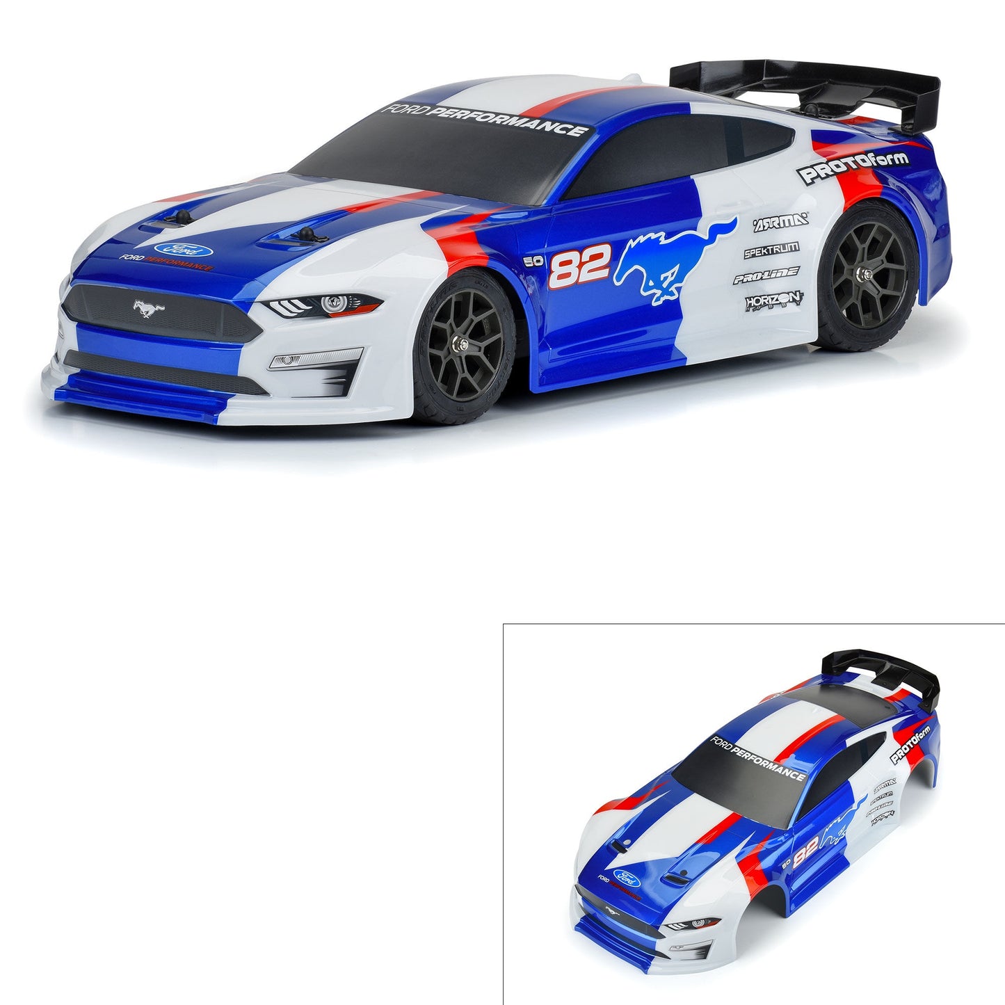 Ford Mustang Blue Prepainted Body for Vendetta (PRM158213)