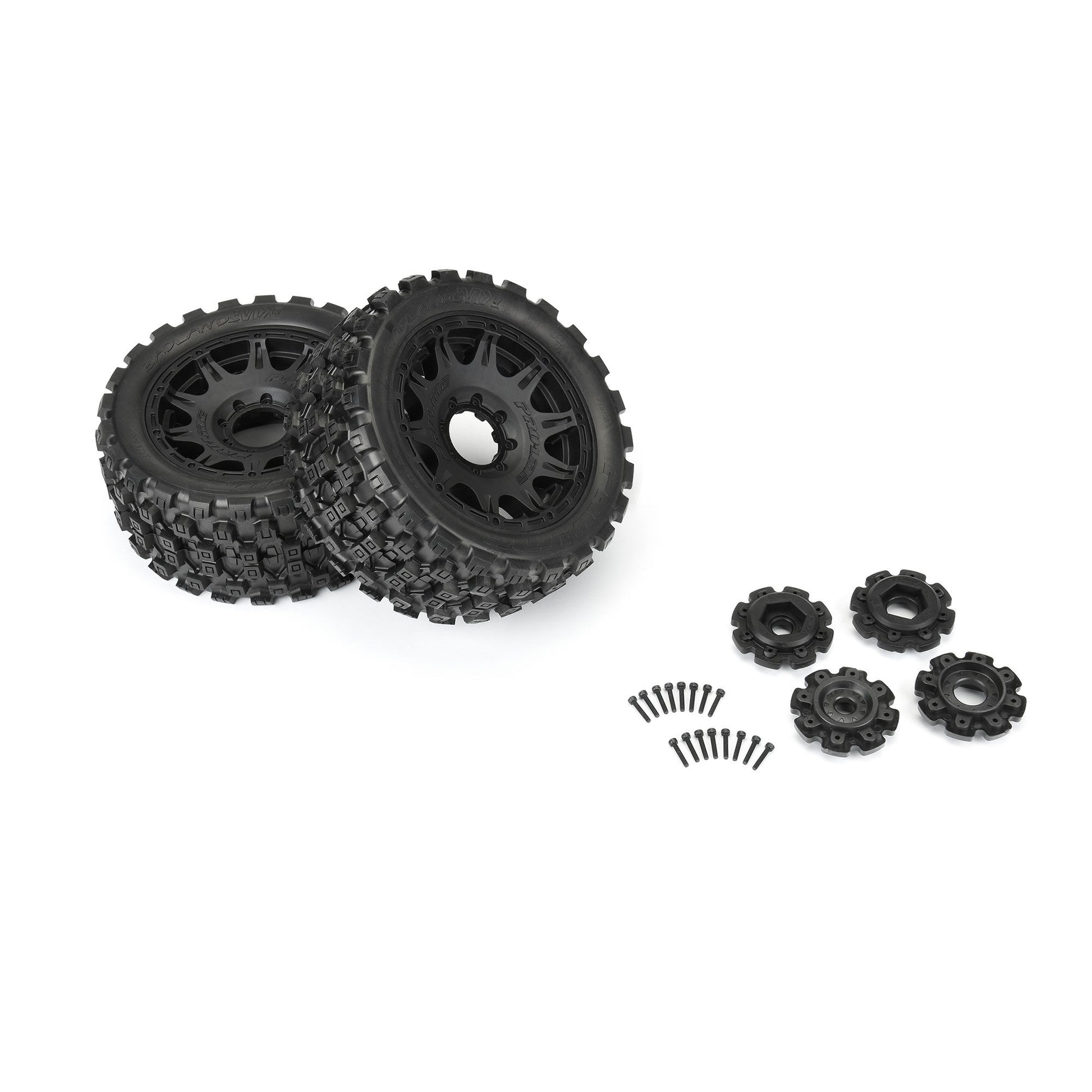 5.7" Badlands MX57 Premounted Tires with Black Raid 8x48 Removable 24mm Hex Wheels (2) (PRO1019811)_3