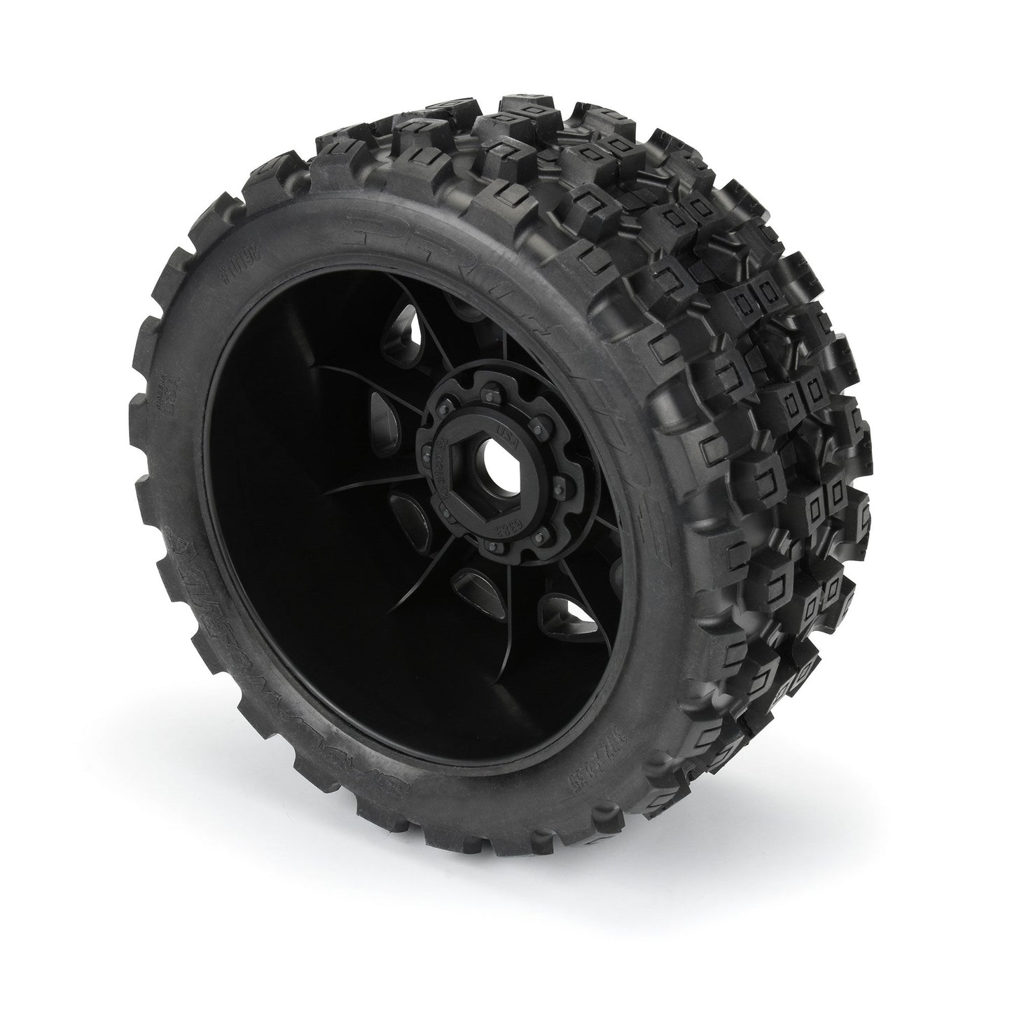 5.7" Badlands MX57 Premounted Tires with Black Raid 8x48 Removable 24mm Hex Wheels (2) (PRO1019811)_4
