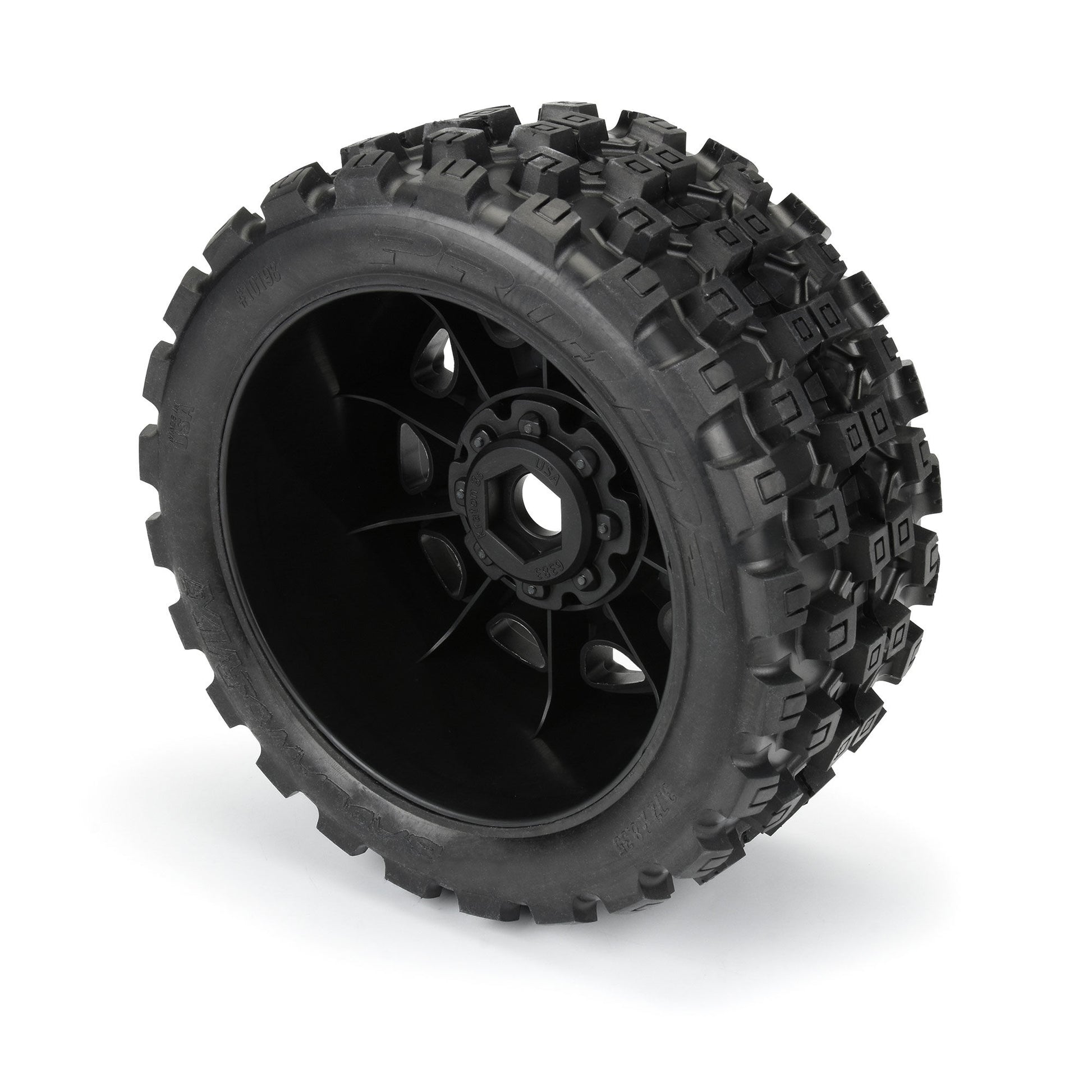 5.7" Badlands MX57 Premounted Tires with Black Raid 8x48 Removable 24mm Hex Wheels (2) (PRO1019811)_4