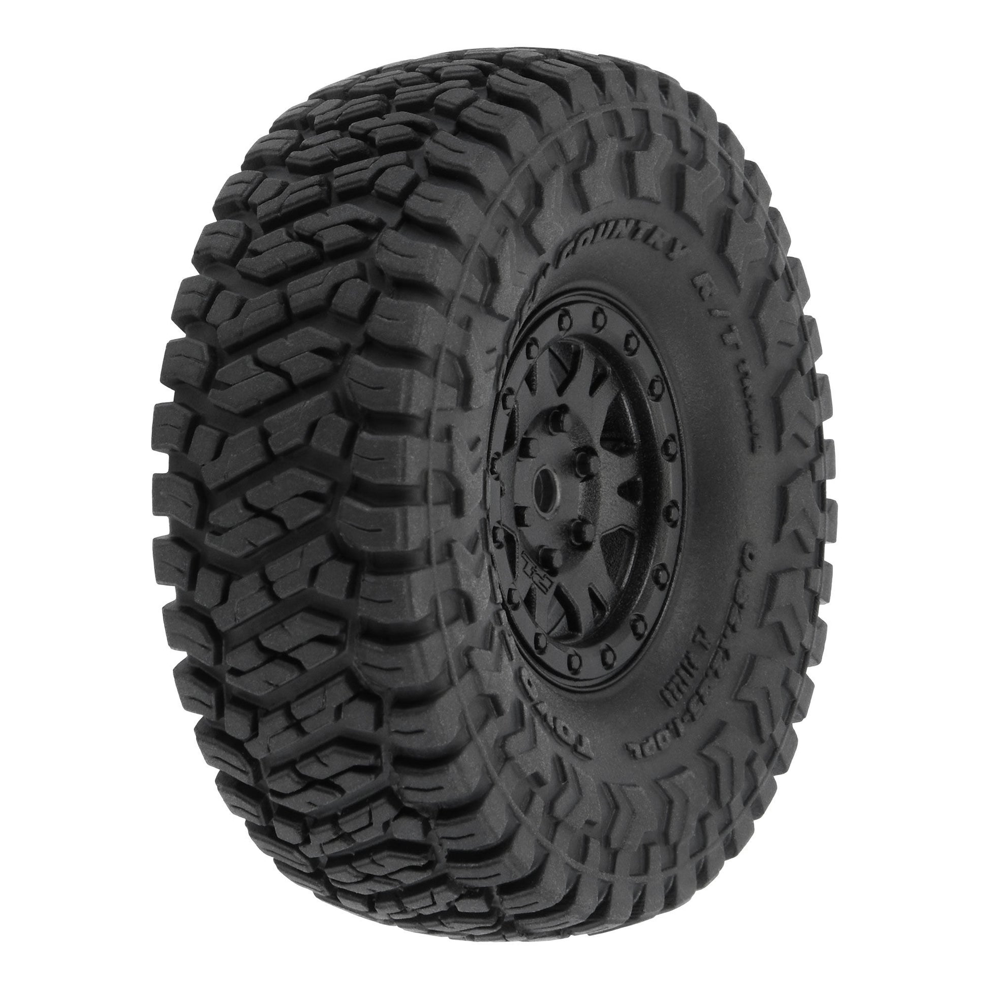 1.0" Toyo Open Country R/T Trail Premounted Tires with Black Mini Impulse Internal 7mm Hex Bead-Loc Wheels for SCX24 (4) (PRO1022810)_1