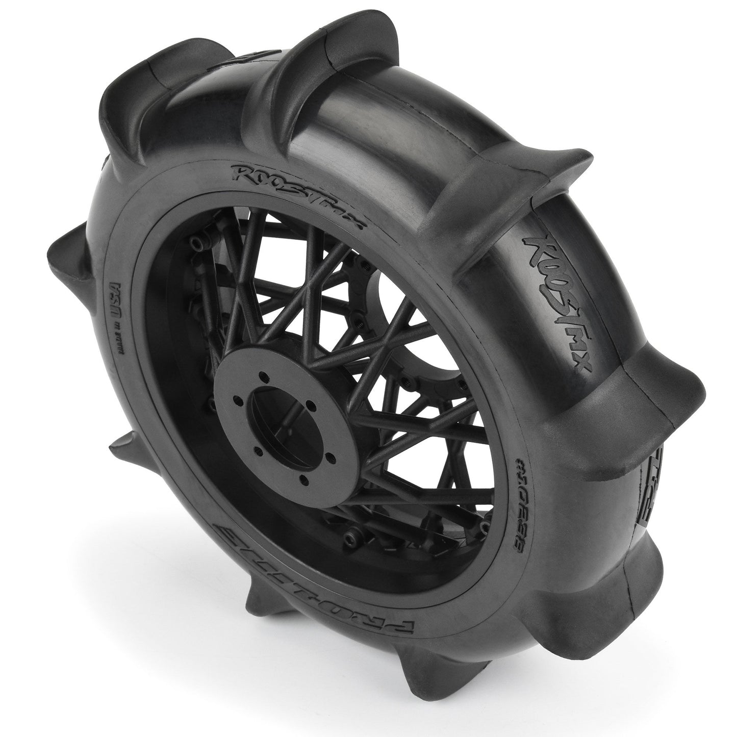 Roost MX Sand/Snow Paddle Premounted Rear Tire with Black Wheel for 1/4 Promoto-MX (PRO1023810)_6