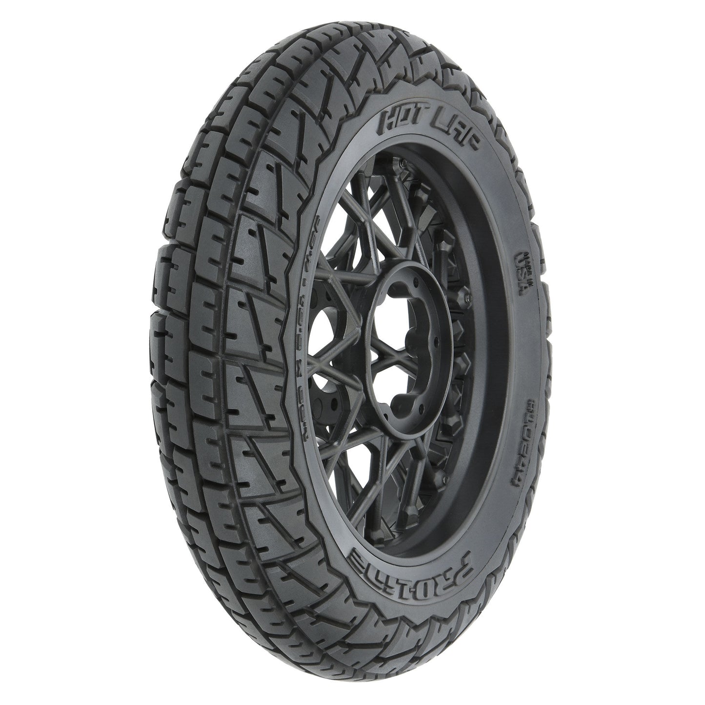 Hot Lap S3 Compound Premounted Front Tire with Black Supermoto Wheel for Promoto-MX (PRO1024410)_1