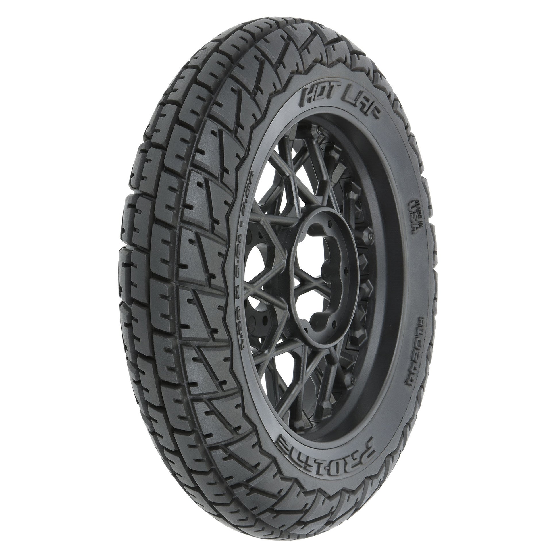 Hot Lap S3 Compound Premounted Front Tire with Black Supermoto Wheel for Promoto-MX (PRO1024410)_1
