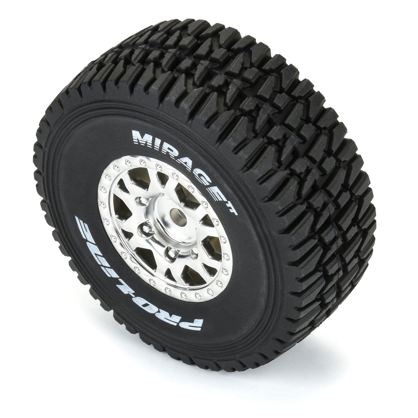 Mirage TT Premounted Tires with Satin Silver Impulse Wheels for Mojave GROM (4) (PRO1025310)