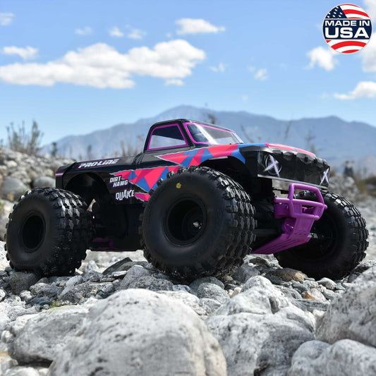 Dirt Hawg 2.0 F/R 2.6" MT Tires Mnt Whl Blk - QUAKE & GORGON (2)