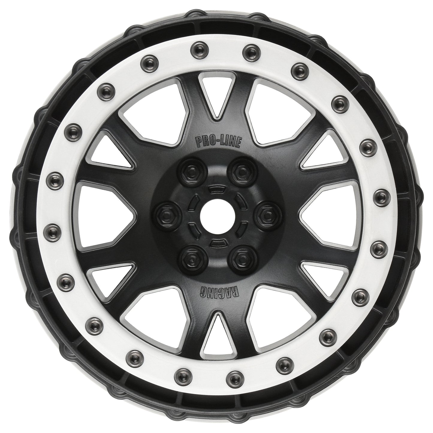 Impulse Pro-Loc Black Wheels with Stone Gray Rings for X-Maxx (2) (PRO276303)_1