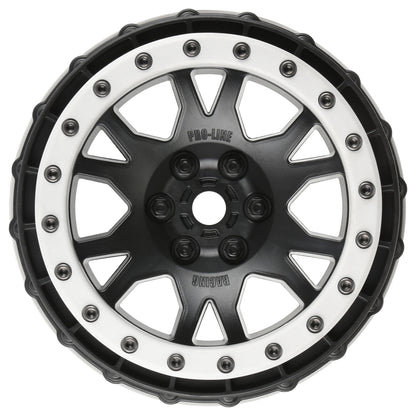 Impulse Pro-Loc Black Wheels with Stone Gray Rings for X-Maxx (2) (PRO276303)_1