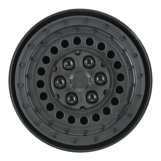 1.9" Carbine Black Bead-Loc Dually Wheels with 12mm Hex for 1/10 Rock Crawler (2) (PRO278600)_1