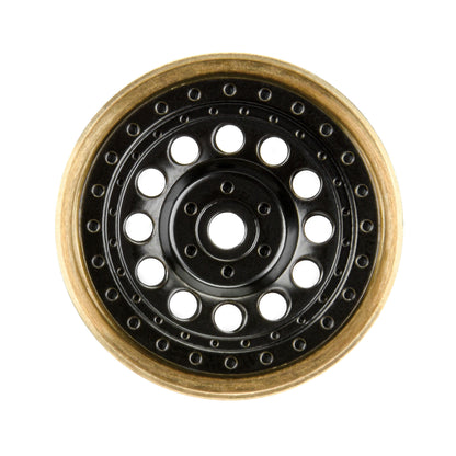 1.0" Rock Shooter Black Brass Wheels with 7mm Hexes for 1/24 Rock Crawler (2) (PRO281200)_1