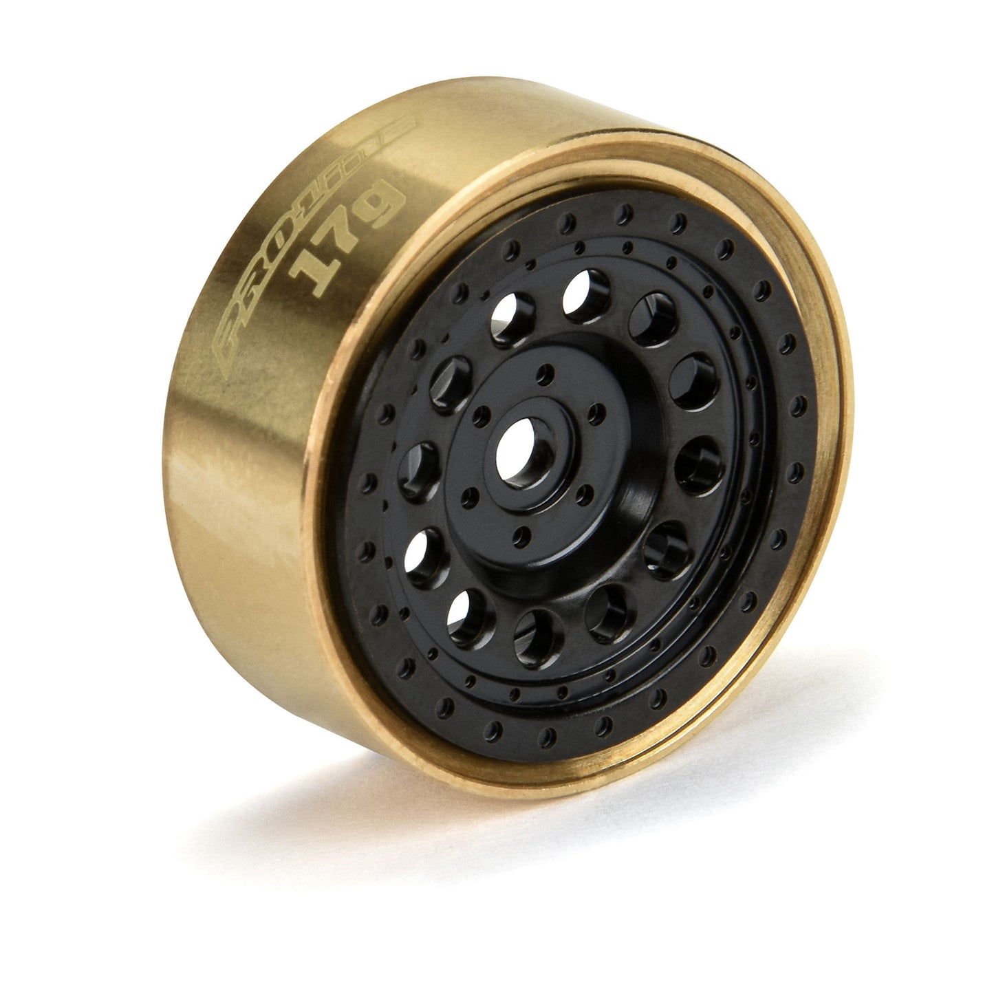 1.0" Rock Shooter Black Brass Wheels with 7mm Hexes for 1/24 Rock Crawler (2) (PRO281200)_3