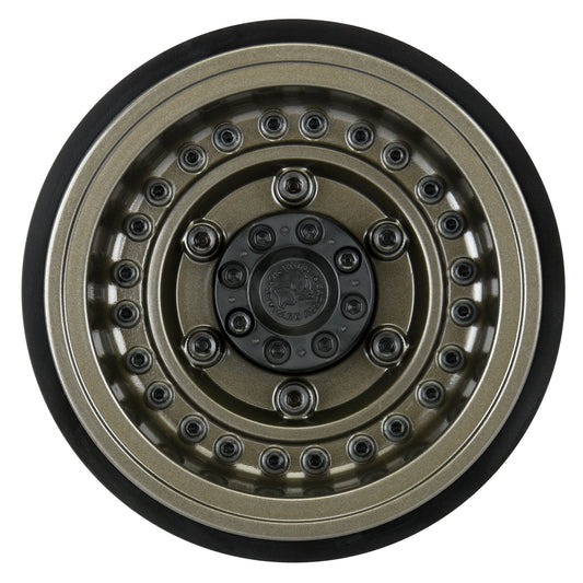 Aluminum Black Rhino Armory 2.9" Dual Offset Gunmetal Wheels for SCX6 (PRO282600)