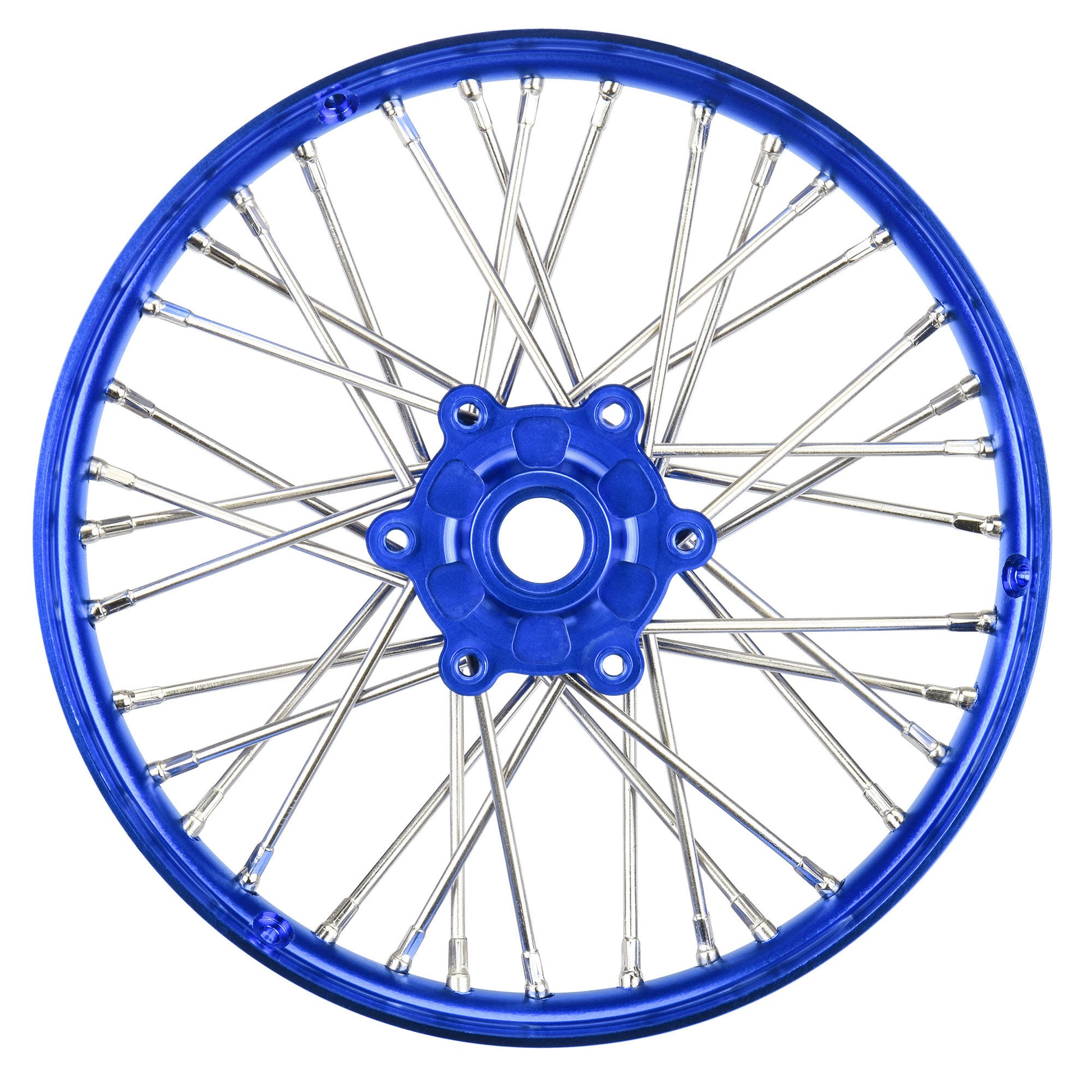 Aluminum Pro-Spec V2 Bead Blue Assembled Front Wheel for 1/4 Promoto-MX (PRO283600T1)_1