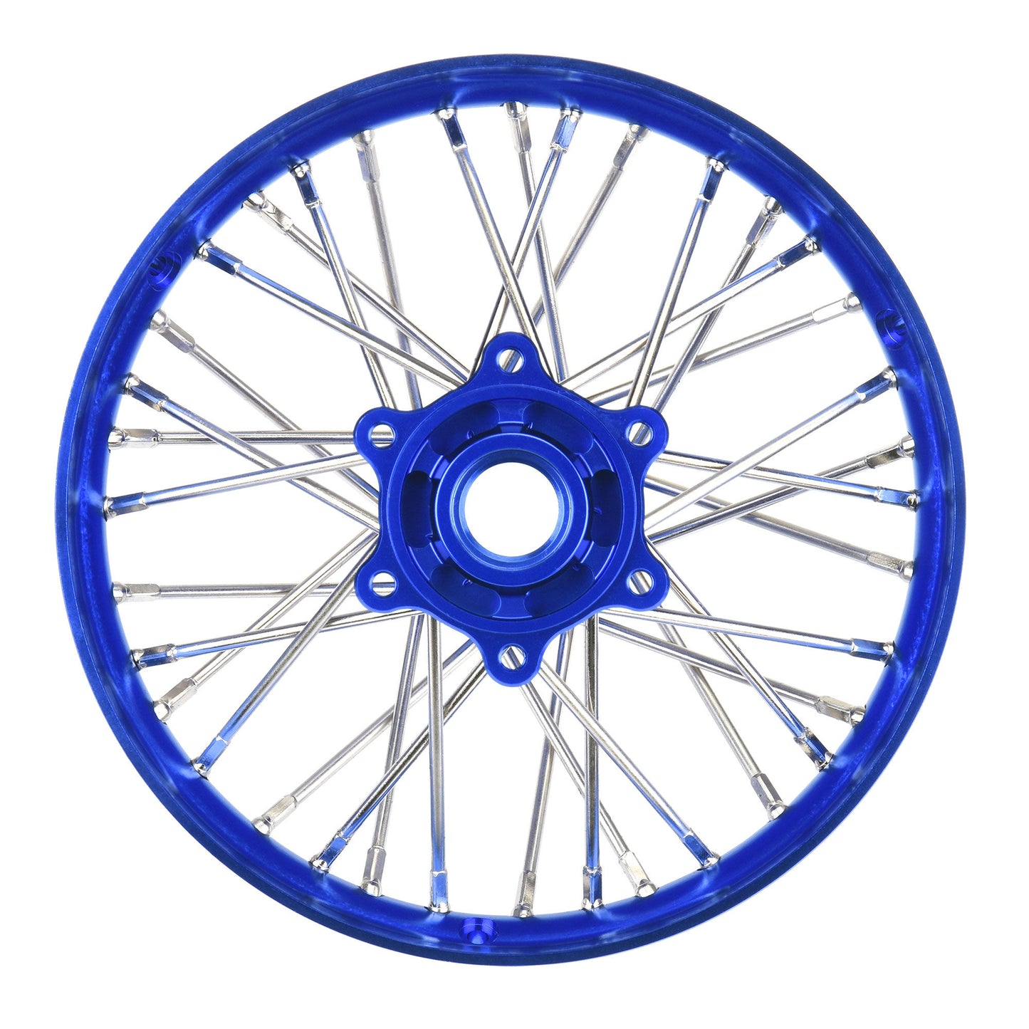 Aluminum Pro-Spec V2 Bead Blue Assembled Rear Wheel for 1/4 Promoto-MX (PRO283700T1)_1