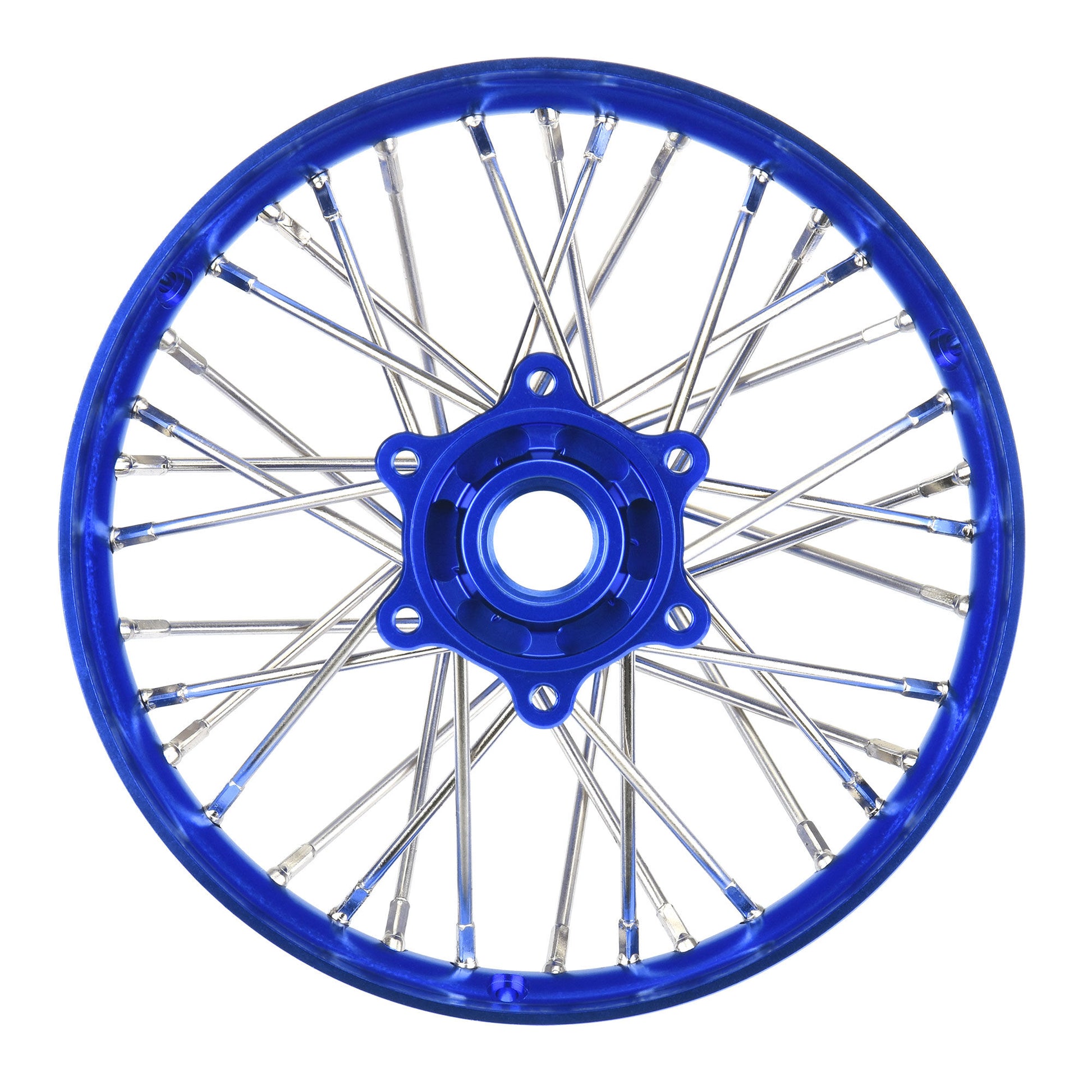 Aluminum Pro-Spec V2 Bead Blue Assembled Rear Wheel for 1/4 Promoto-MX (PRO283700T1)_1