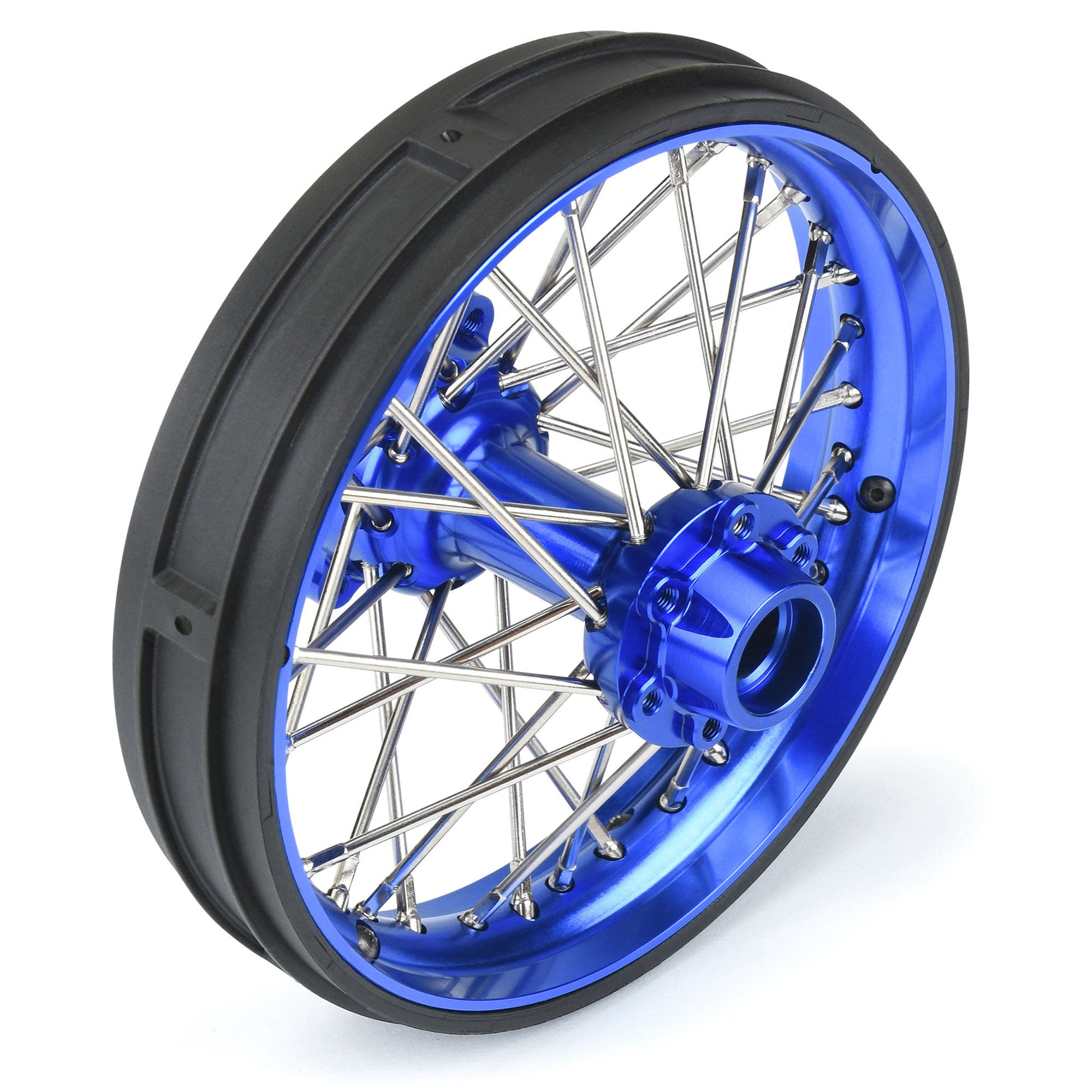 Aluminum Pro-Spec V2 Bead Blue Assembled Rear Wheel for 1/4 Promoto-MX (PRO283700T1)_2