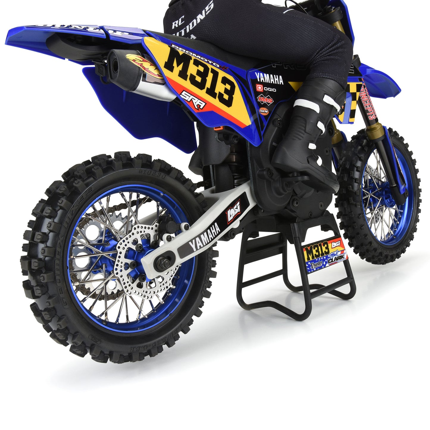 Aluminum Pro-Spec V2 Bead Blue Assembled Rear Wheel for 1/4 Promoto-MX (PRO283700T1)_4