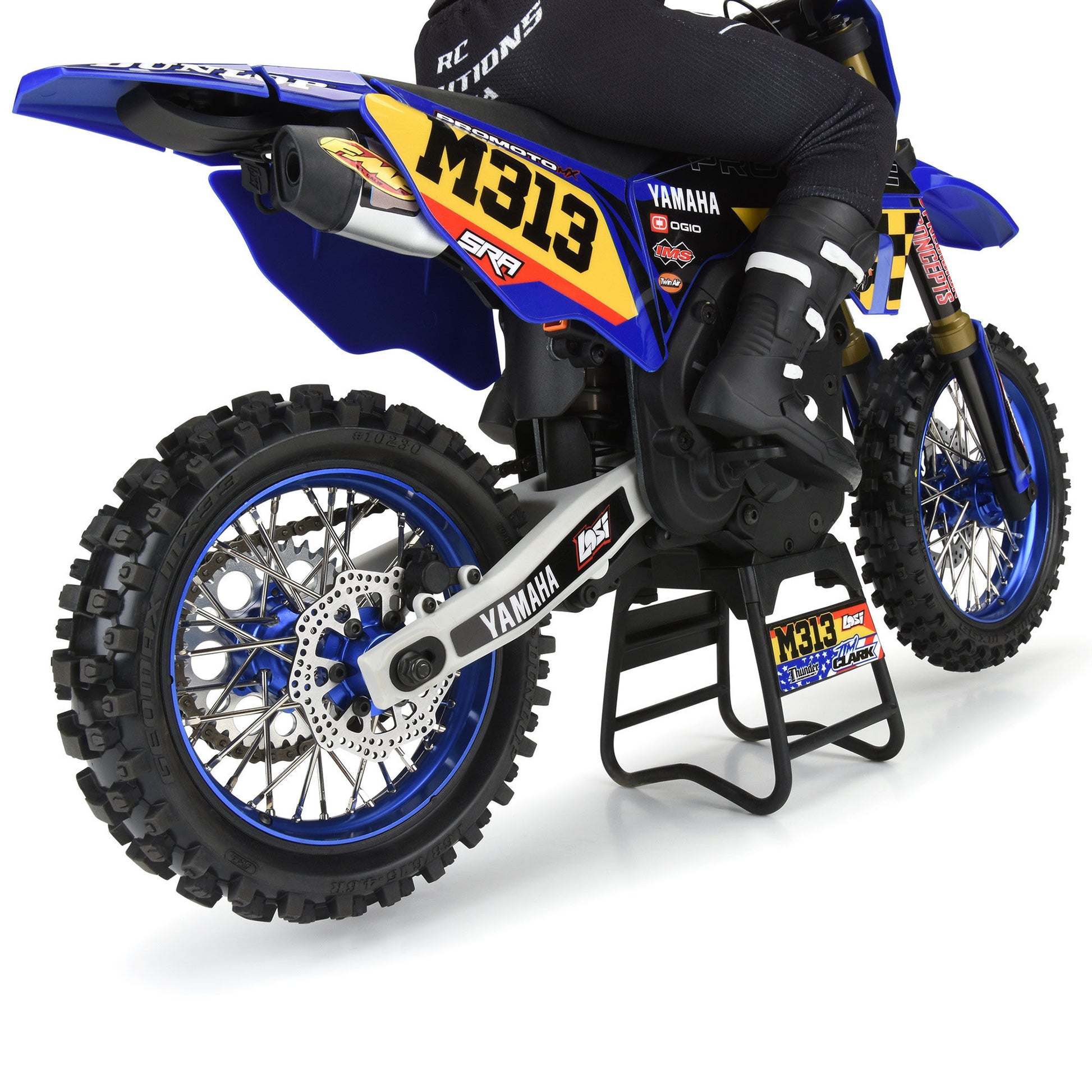 Aluminum Pro-Spec V2 Bead Blue Assembled Rear Wheel for 1/4 Promoto-MX (PRO283700T1)_4