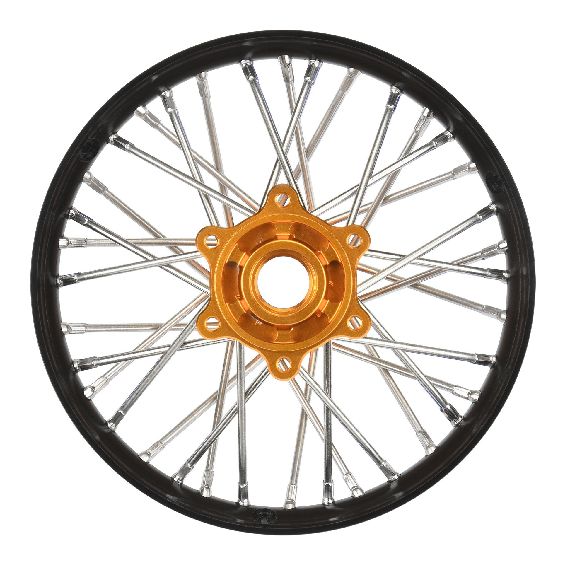 Aluminum Pro-Spec V2 Bead Black/Gold Assembled Rear Wheel 1/4 for Promoto-MX (PRO283700T3)_1