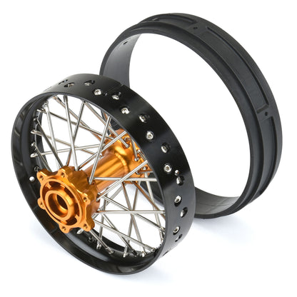 Aluminum Pro-Spec V2 Bead Black/Gold Assembled Rear Wheel 1/4 for Promoto-MX (PRO283700T3)_4