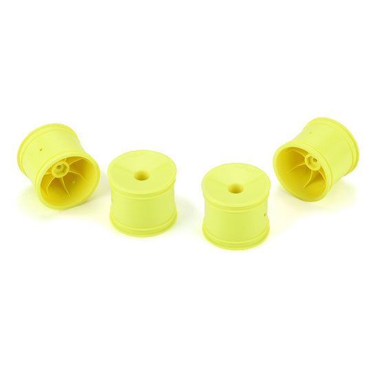 Velocity F/R 2.2" 12mm Stadium Truck Wheels (4) Yellow for TLR 22X-T & AE T6.4