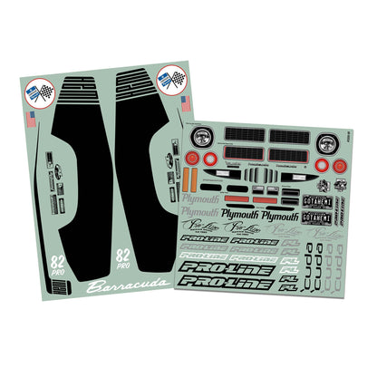 1972 Plymouth Barracuda Clear Body for 1/10 Drag SCT (PRO355000)_9