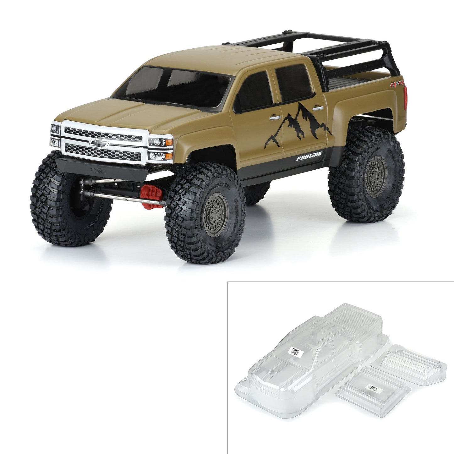 1/10 2015 Chevrolet Silverado Clear Body for 13.9" Wheelbase Crawlers (PRO358500)