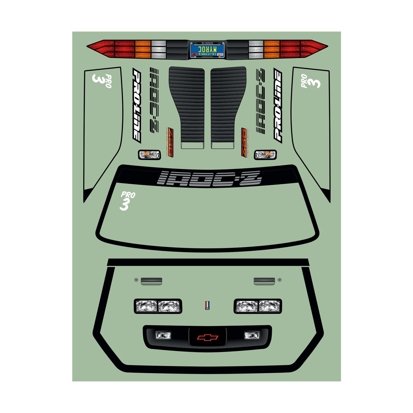 1985 Chevy Camaro IROC-Z Clear Body for 22S Drag Car (PRO360217)_6