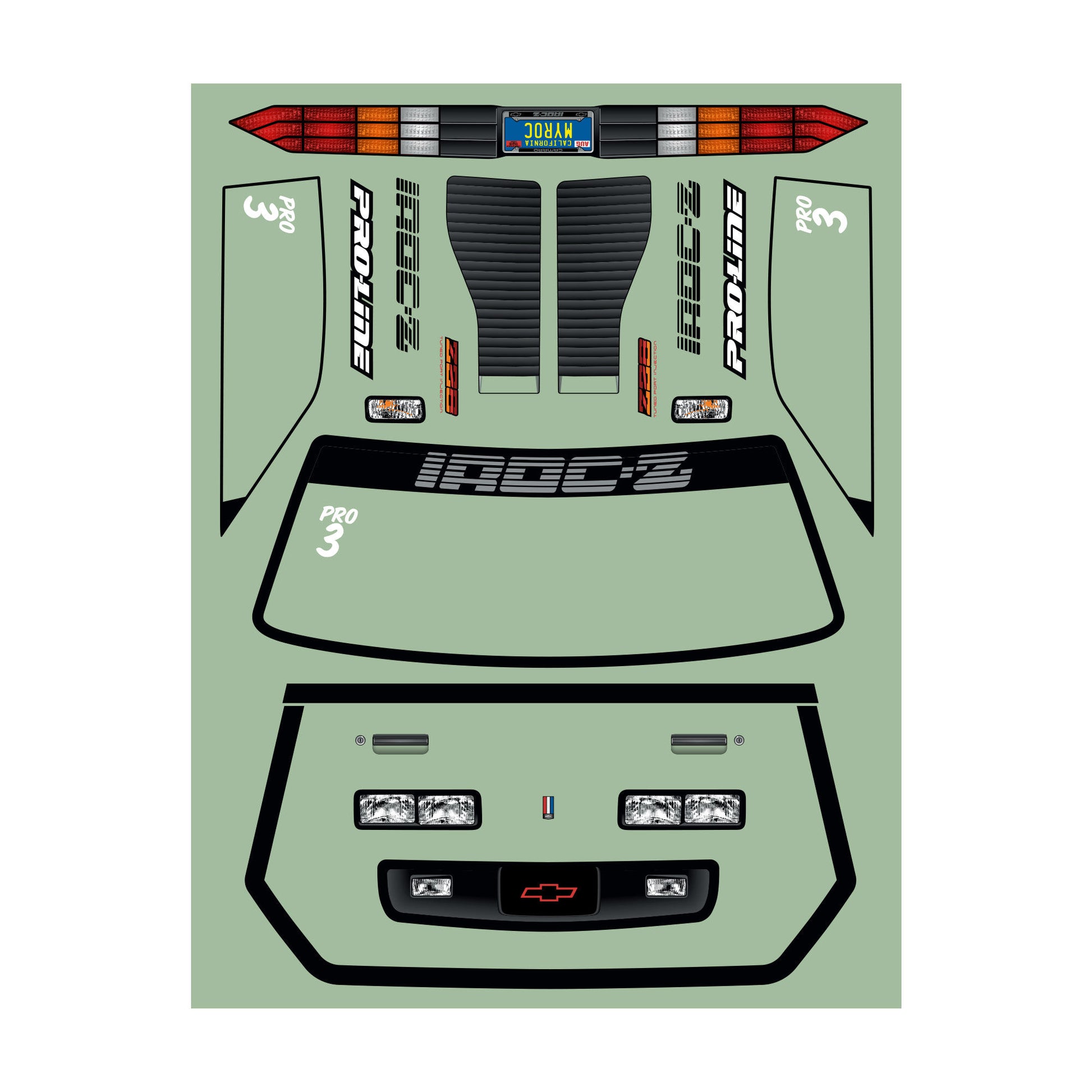 1985 Chevy Camaro IROC-Z Clear Body for 22S Drag Car (PRO360217)_6