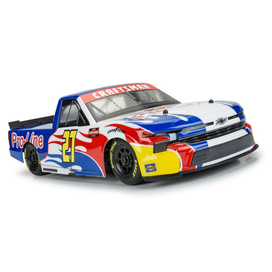 Pre-Cut 2024 Chevrolet Silverado NASCAR Truck Series Clear Body for Losi NASCAR Race Car (PRO365300)