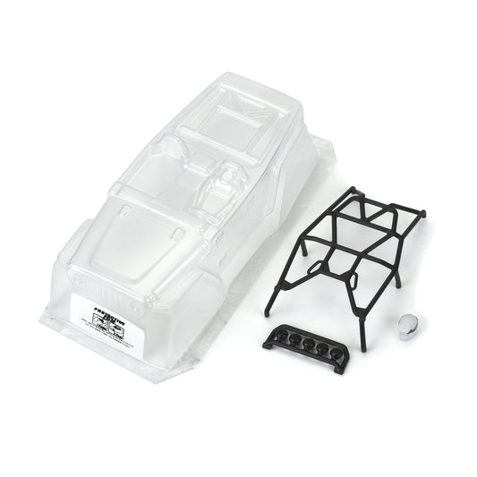 1/24 2004 Jeep LJ Clear Body with Trail Cage for SCX24 (PRO366400)