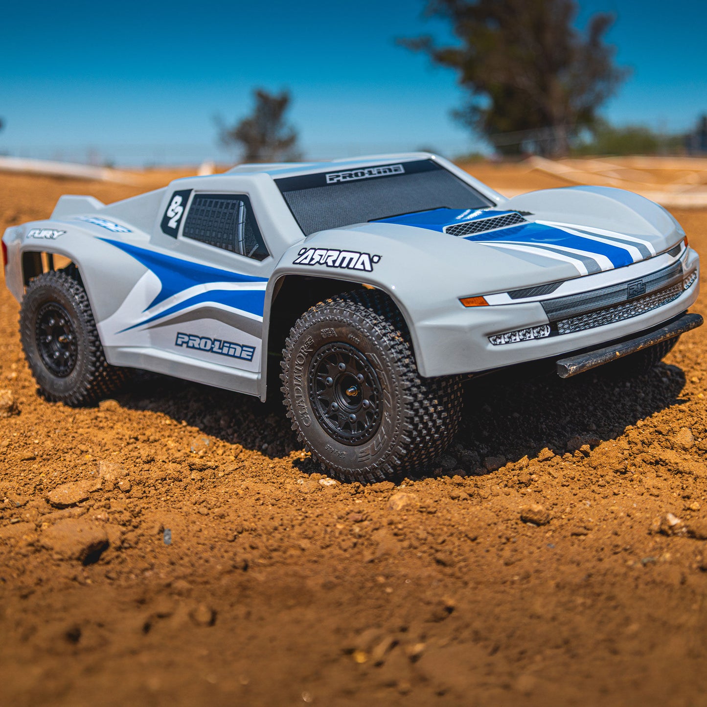 Pre-Cut Sector Tough-Color Gray Body for ARRMA Fury_8