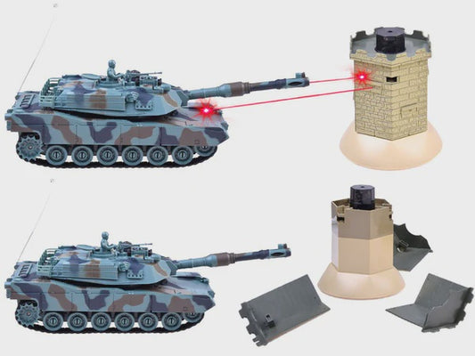 1/28 T90 RC Battle Tank and Bunker Accessory Ready to Run with Battery and Charger (RCP99862)