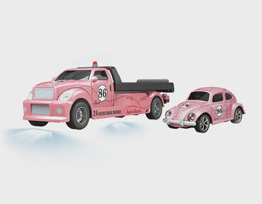 1/64 Diecast RC Hauler and Beetle Ready to Run with App Control (Pink) (RCPGH4-186P)