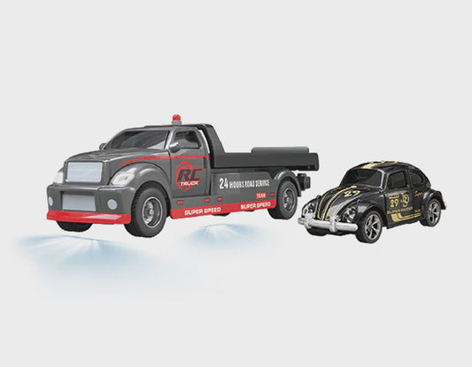 1/64 Diecast RC Hauler and Beetle Ready to Run with App Control (Black) (RCPHG4-186BK)