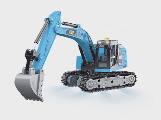 1/64 Diecast RC Excavator Ready to Run with App Control (Light Blue) (RCPHG4-301LB)