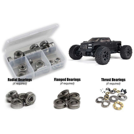 Metal Shielded Bearing Kit for 1/10 Arrma Big Rock 3S BLX (RCZARA046B)