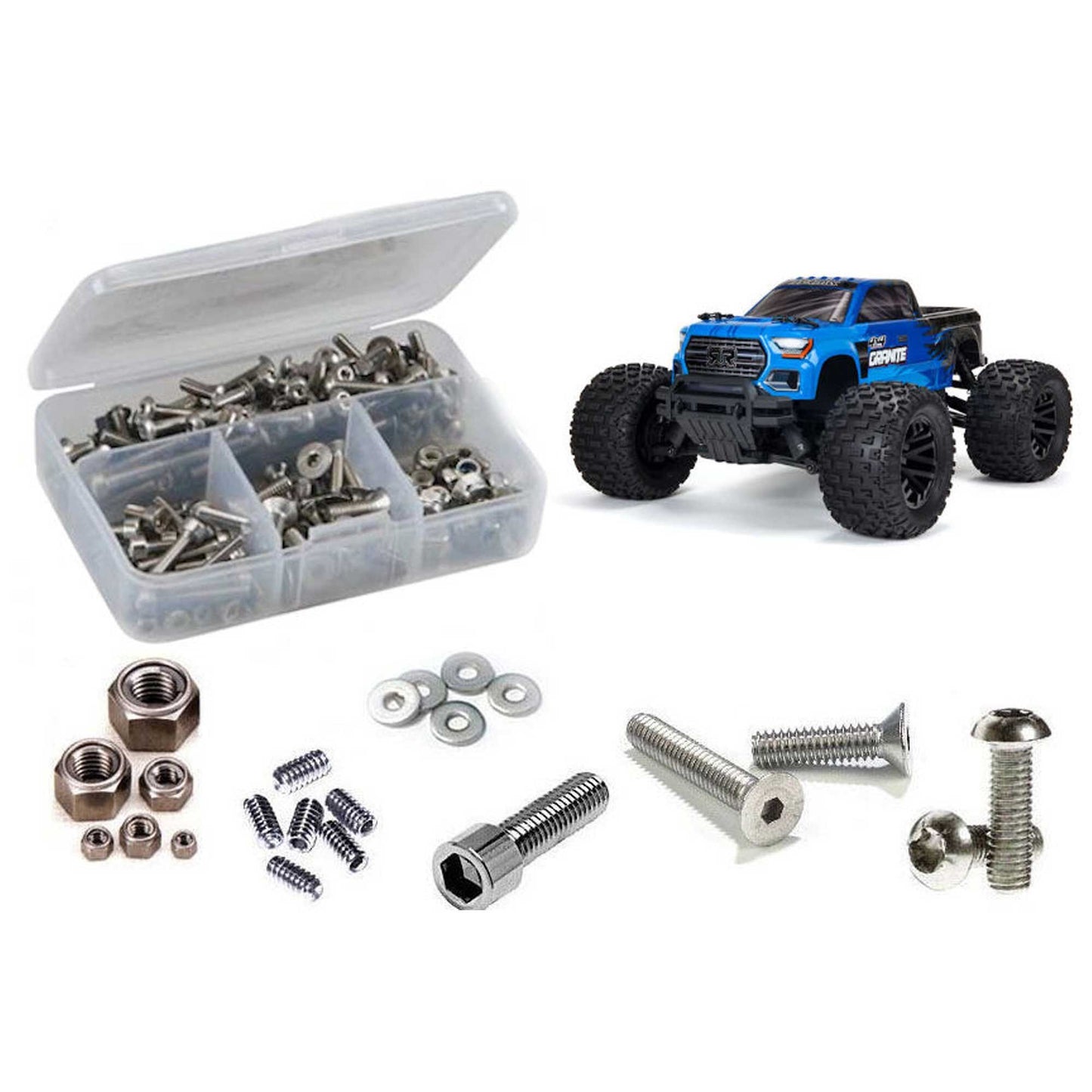 Stainless Steel Screw Kit for 1/10 Arrma Granite Mega (RCZARA054)
