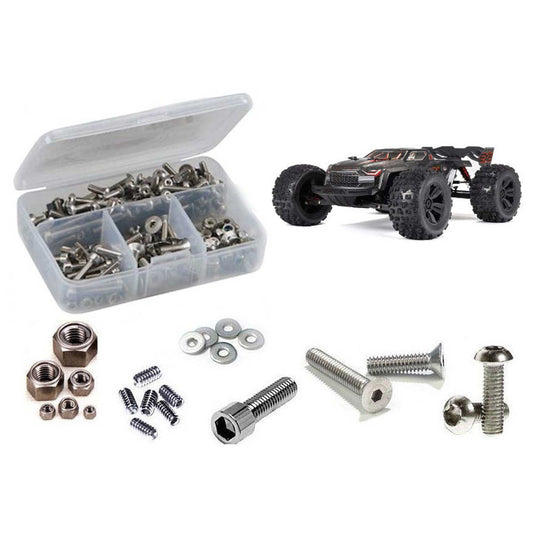Arrma Kraton 6s BLX Extreme Bash Stainless Steel Screw Kit (RCZARA055)