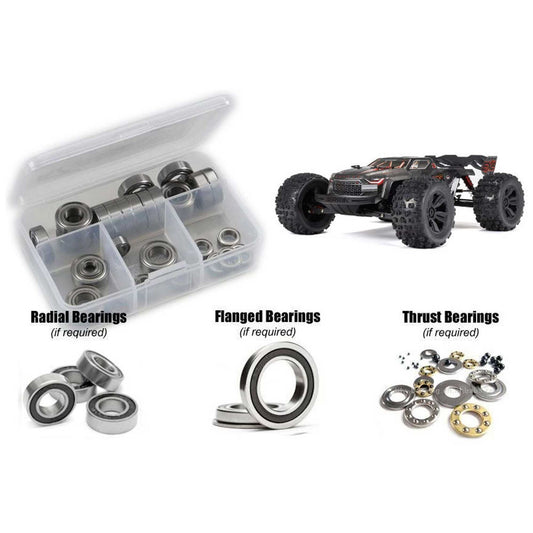 Arrma Kraton 6s BLX Extreme Bash Rubber Shielded Bearing Kit (RCZARA055R)